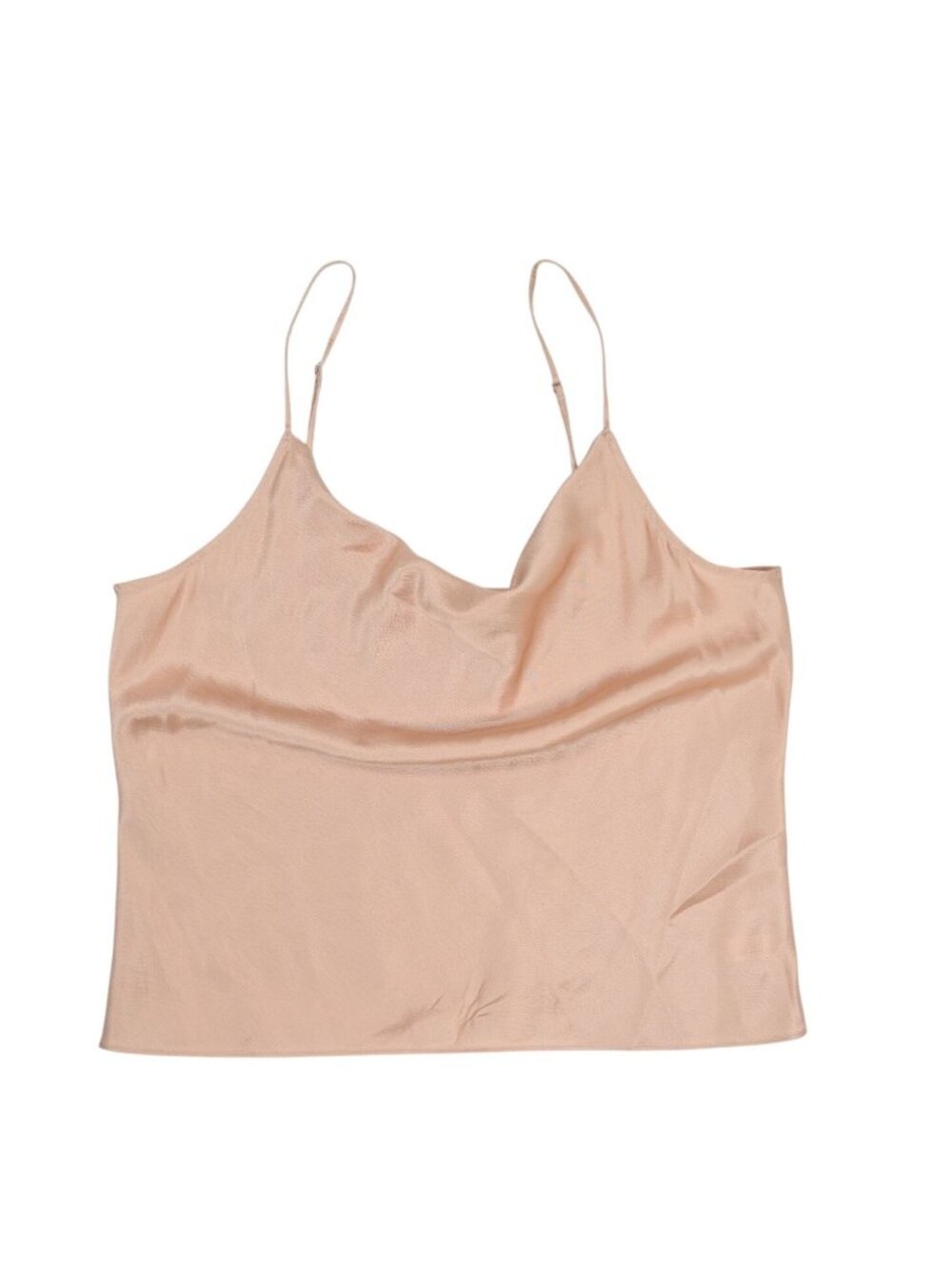 Fleur du Mal Silk Cowl Neck Cami in Pink